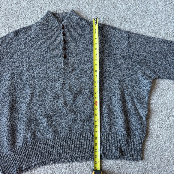 Vintage 90s Jerry Leonard Grey Marled Wool Sweater - Picture 4 of 9